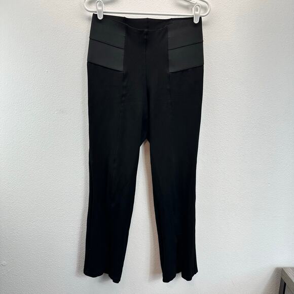 Marcella Tremont Pant Black Ponte Knit Split Hem Med - Picture 2 of 16